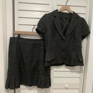 Dark Gray AGB suit blazer and skirt set 10P